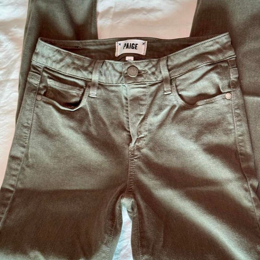 Paige Women's Green and Khaki Jeans